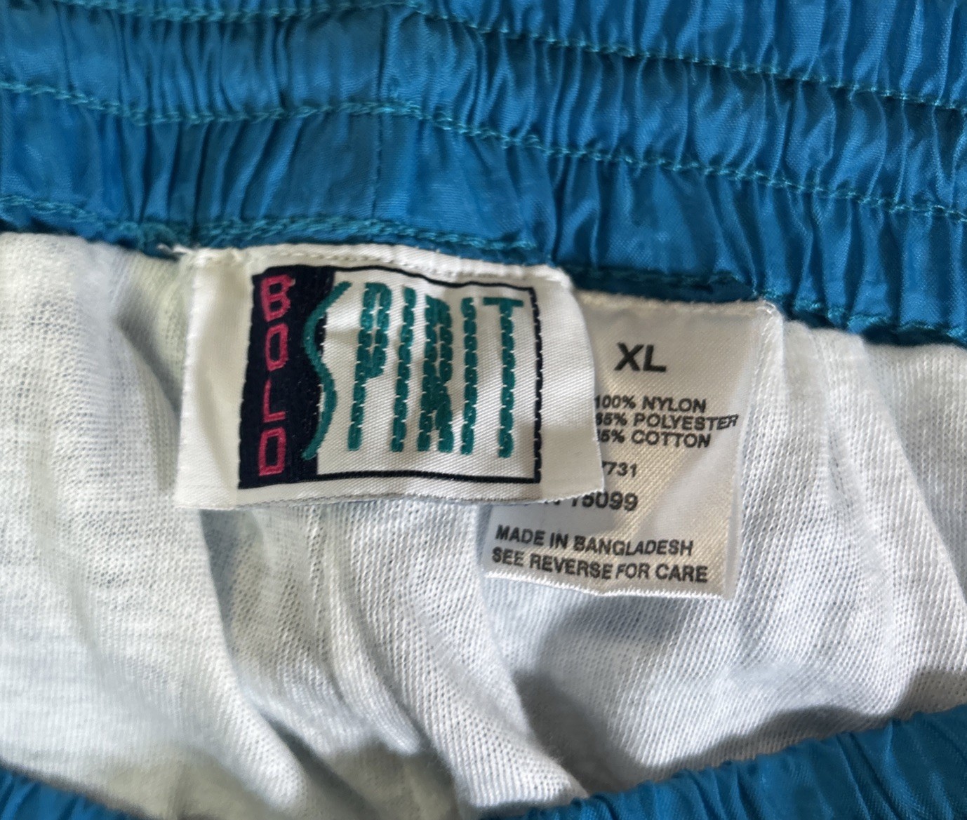 Retro Track Suit 80s 90s Women’s X LARGE Nylon Bolo Spirit Athletic COLORBLOCK