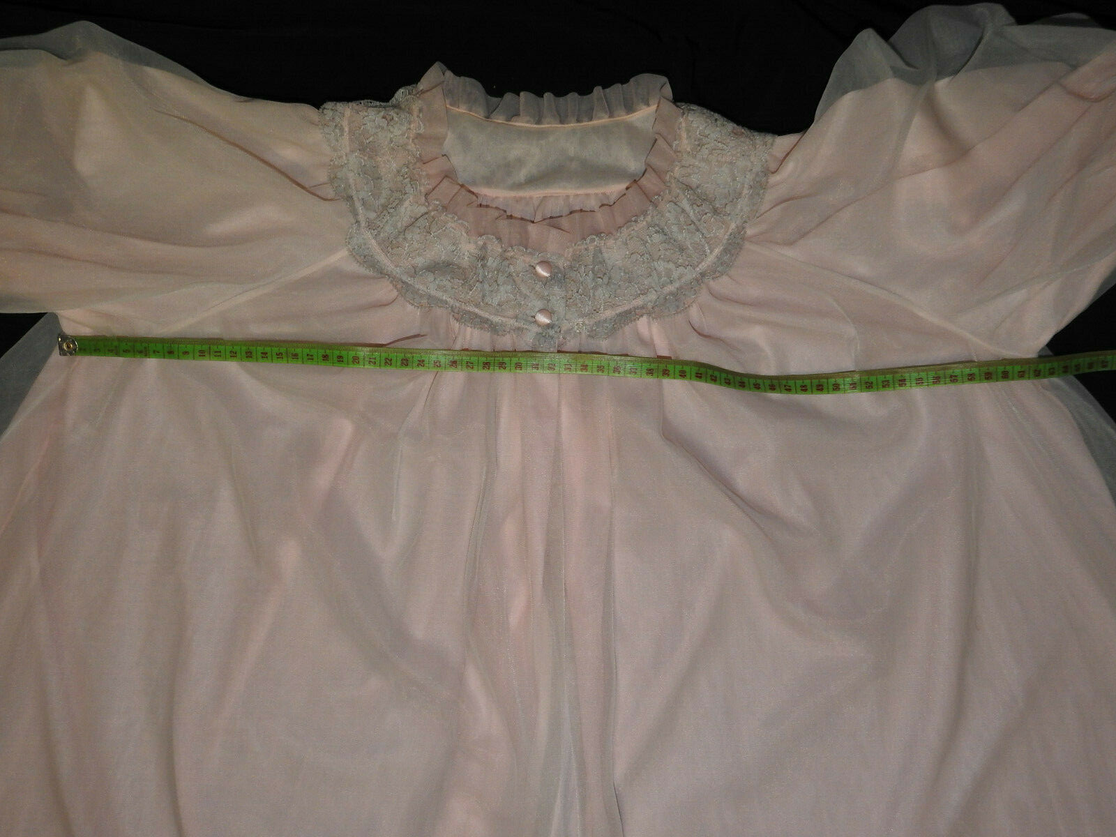 RARE!Vintage St.Michael double layer Negligee Pegnoir Robe Morgenmantel L