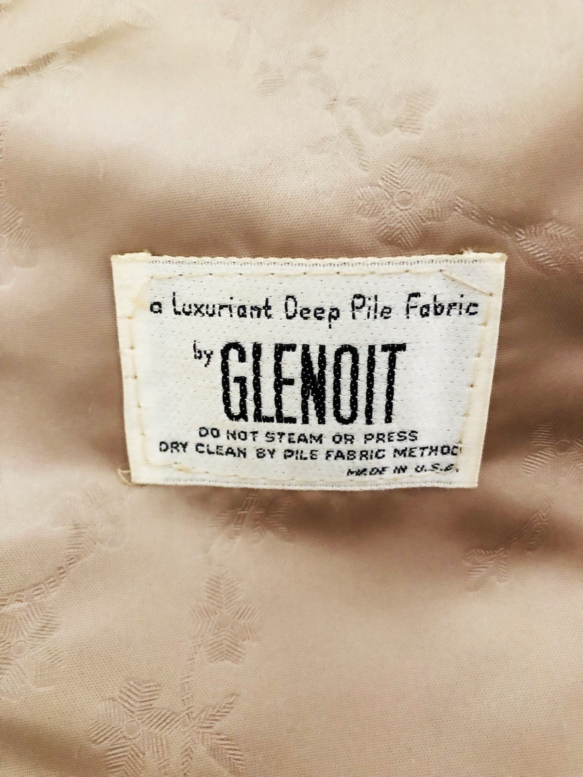 Vtg GLENOIT Women Faux Fur Cape Stole Coat S/M Brown Cream 1950s/60s Old Money