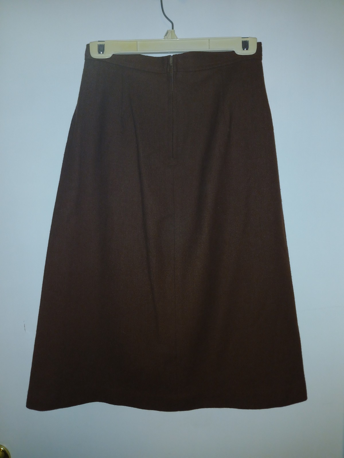 Vintage College Town Brown Wool Skirt Women’s 11/12 Back Zip Classic Style
