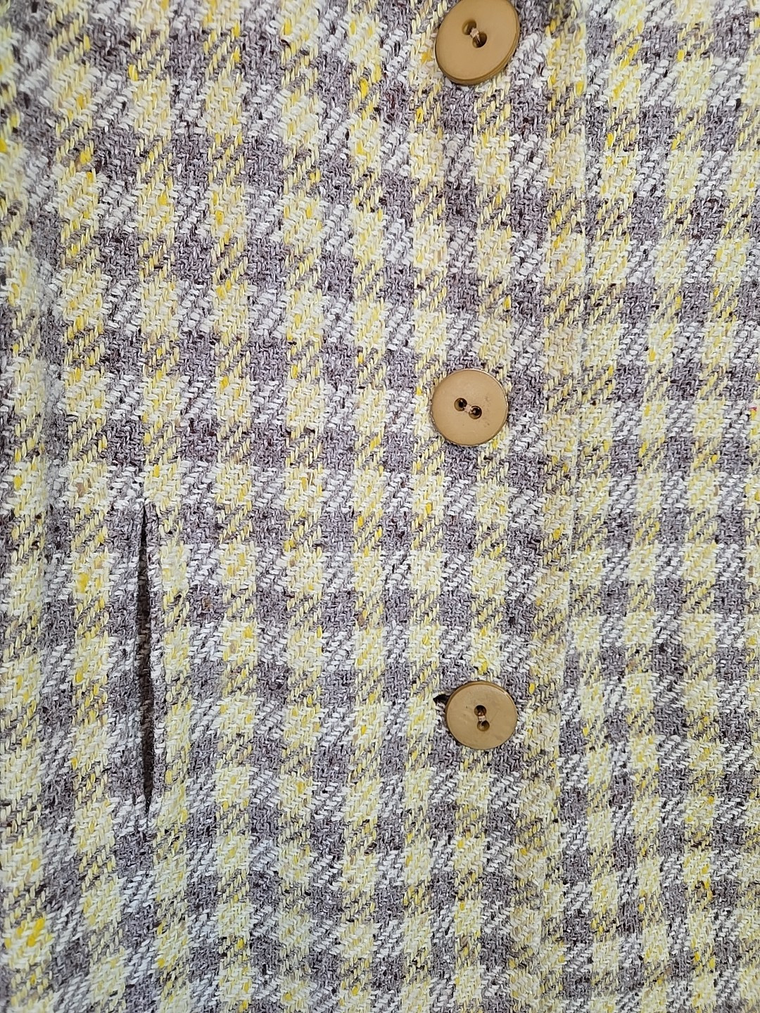 George Straith Ltd Vintage 60s Plaid Woolen Scottish Tweed Dress Coat Size S/M