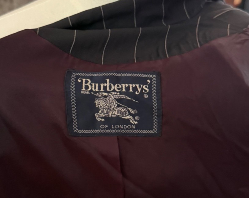 Vtg 1980’s – 90’s Burberrys’ Of London Tailored Pinstripe Business Jacket 8