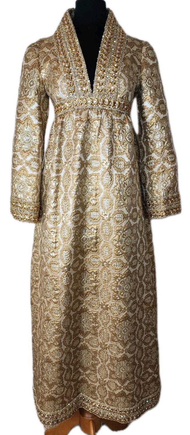1960s VINTAGE One of a Kind GEOFFREY BEENE Las Vegas Dress Gown NANCY SINATRA