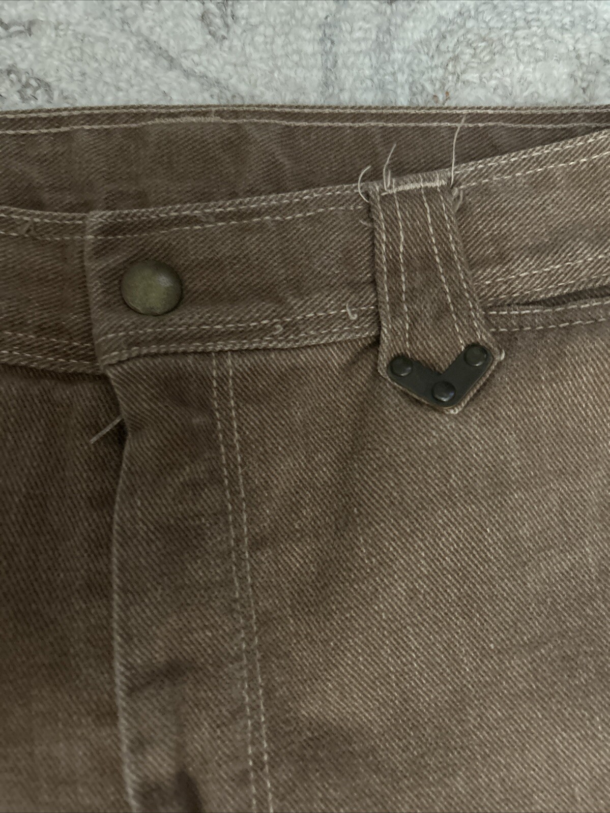 Vintage 1970’s Women’s Crestline Western Style Brown Denim Bell bottom Jeans