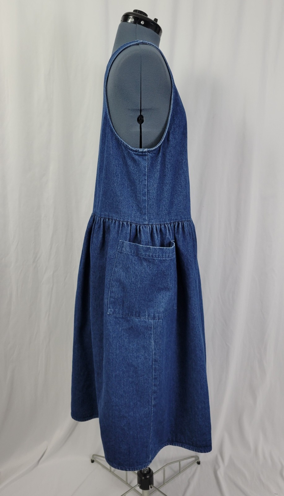 Vintage You Too Babes Denim Jumper w Dropwaist & Pockets Size 13