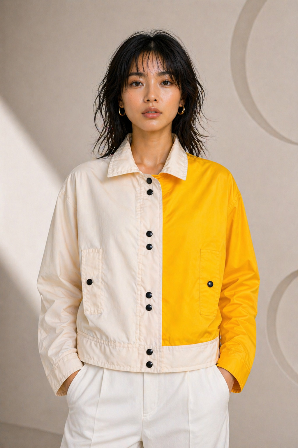 PIERRE CARDIN- 1998 Color Block Jacket, Size 8