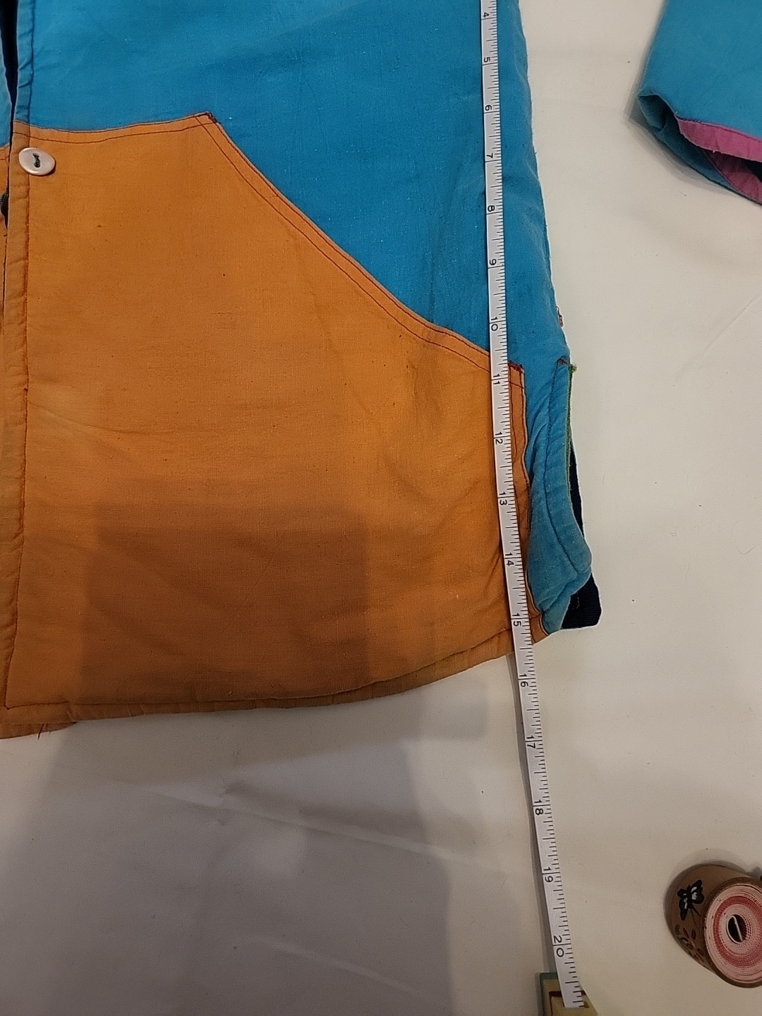 Vintage 80s Space Island Light Industry Rainbow Hand Woven Reversible Jacket L