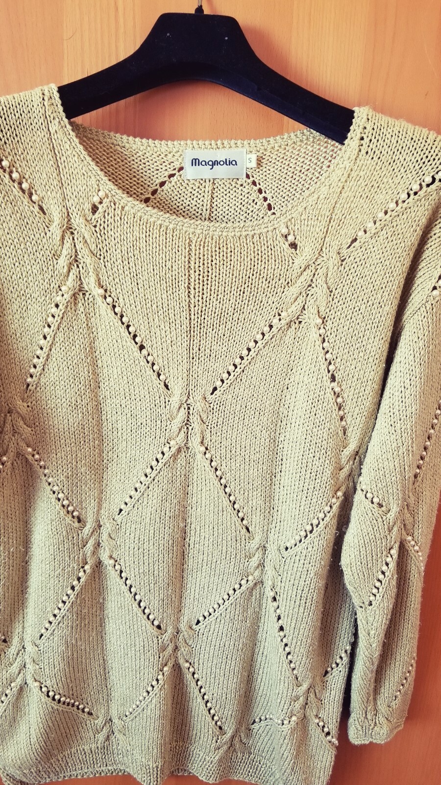 MAGNOLIA „VINTAGE BEAUTY„ SIZE S/M EMBRODDED WITH PERLES WOOMENS SWEATER