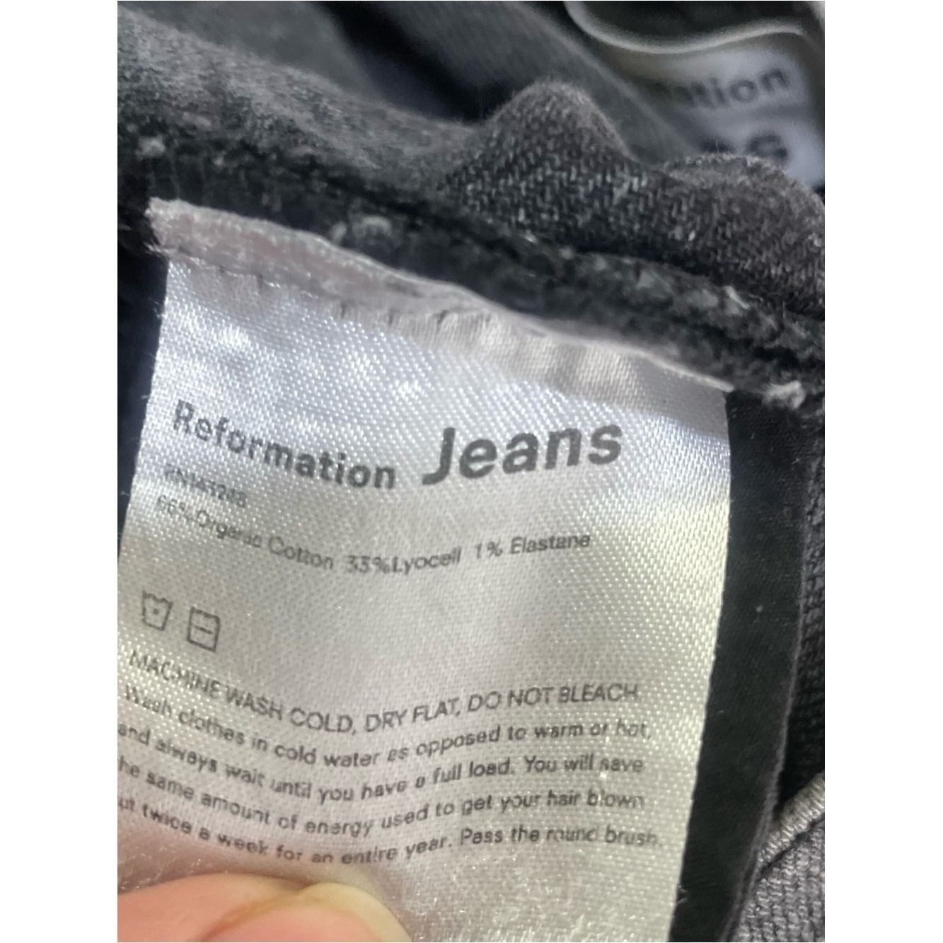 Reformation 80’s Ultra High Cigarette Jeans Zipper Ankle Yuma 29
