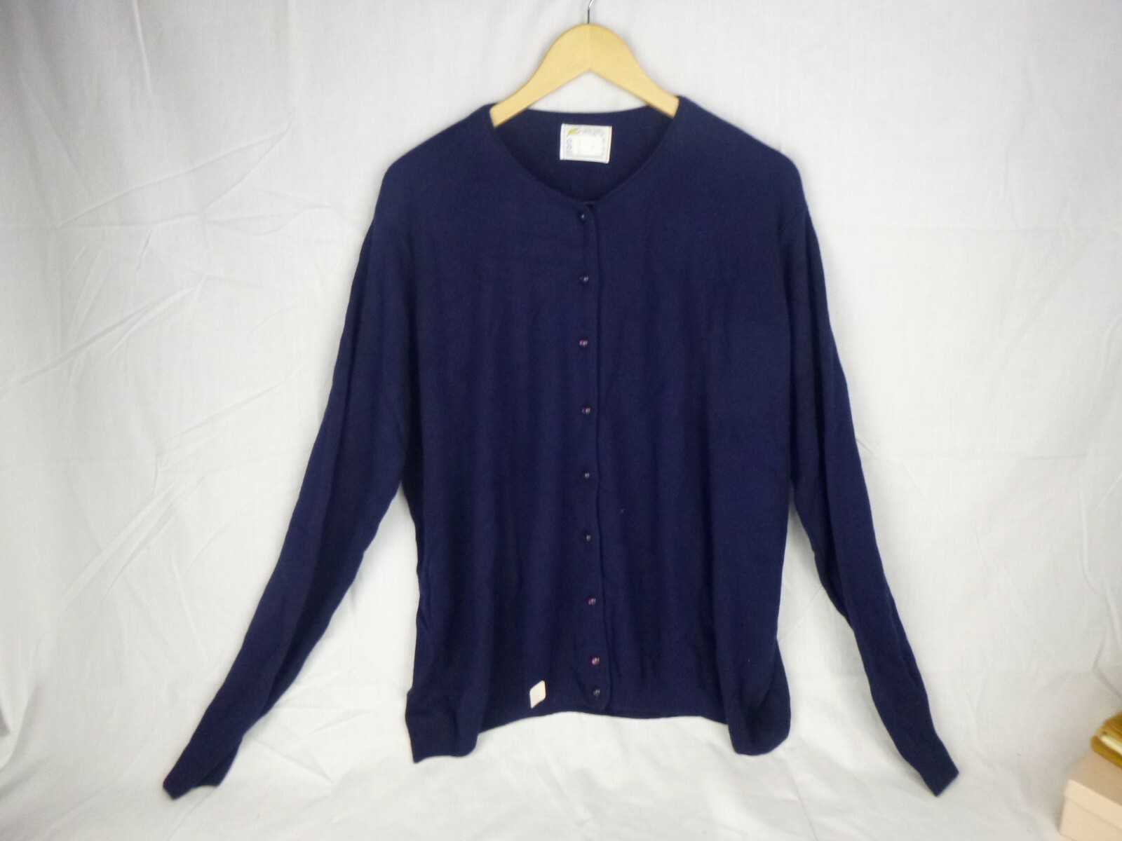 NWT NOS Vtg Sherry Gale Blue Cardigan Sweater 100% Turbo Orlon 3X Sz 60 Volup