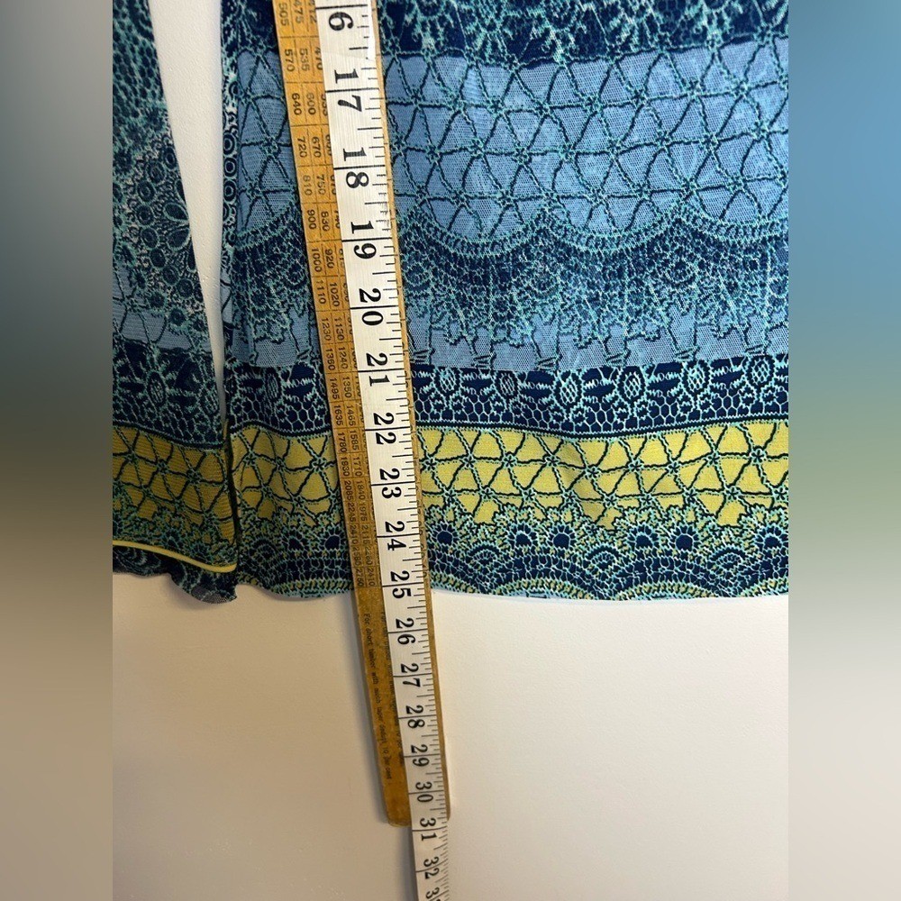Anac by Kimi Vtg Y2K Top Blouse Sheer Bee fabric Size M Long Sleeve Artsy