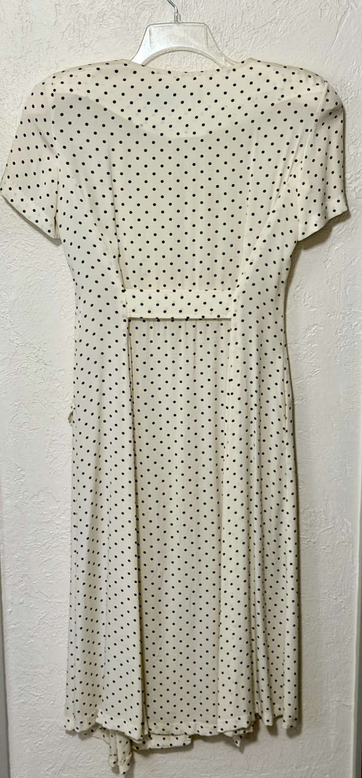 Vintage Liz Claiborne Dresses Beige With Brown Polka Dot Dress Size 4