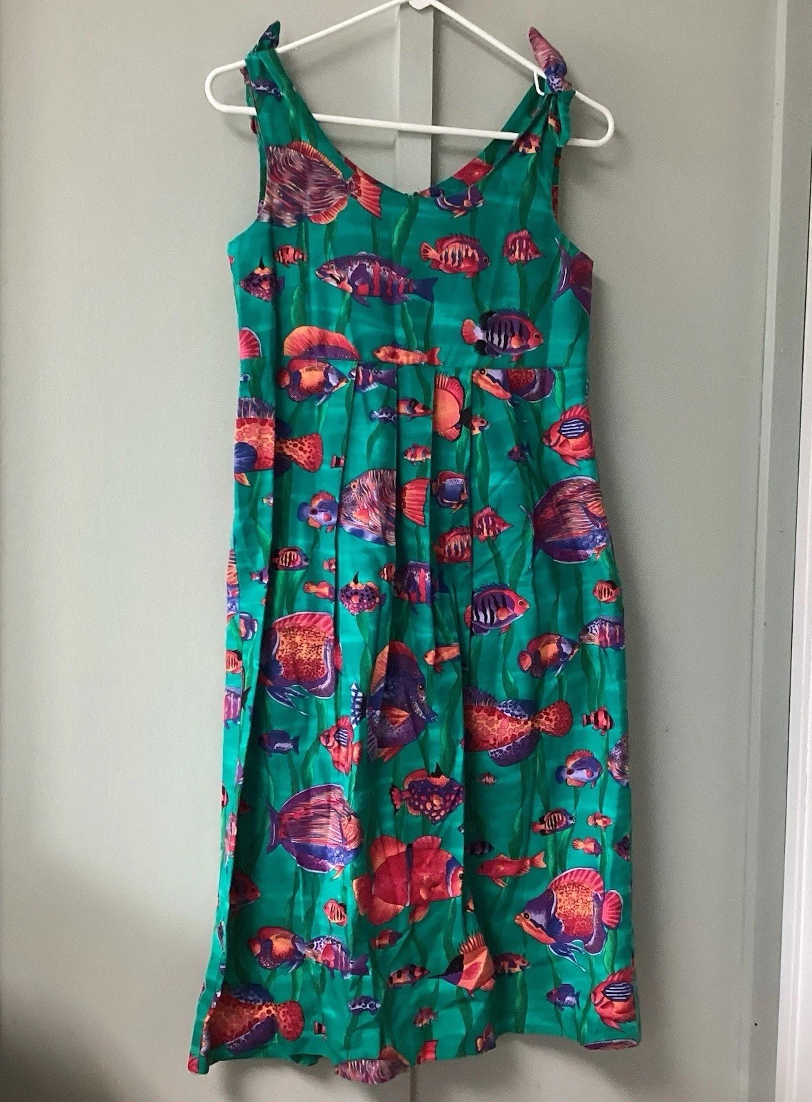 90’s Pretty Woman Size Small Collection Made In USA Underwater Fish Print Dress