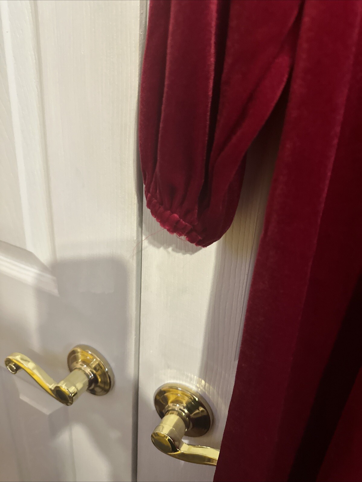 Bathrobe By It’s A Charm Sz L Red Velveteen Vintage