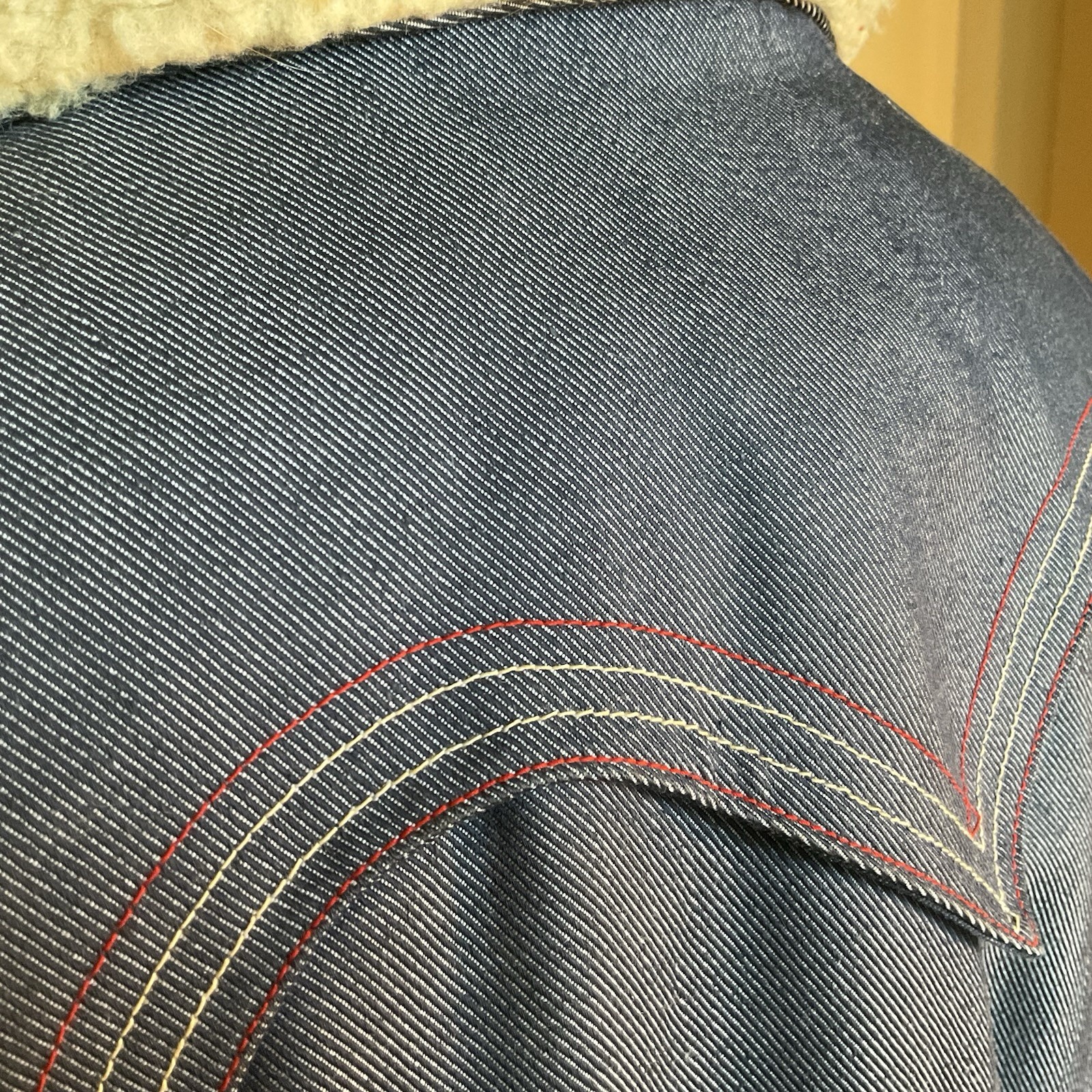 Prior Westerns Denver Womens Vintage Denim And Sheering 1960-1970? Chore Coat