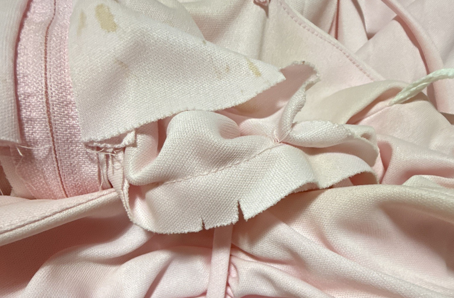 VTG Babydoll Pleated Dress Gown Size 7/8 pink Sheer Cape Bridesmaid Fairy