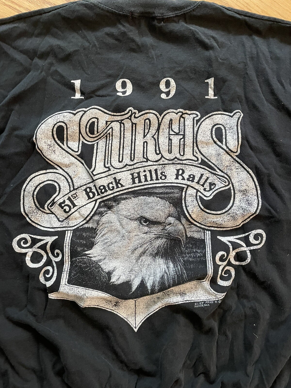 Vintage 1991 Sturgis Black Hills Motorcycle Rally Women’s Tee Shirt