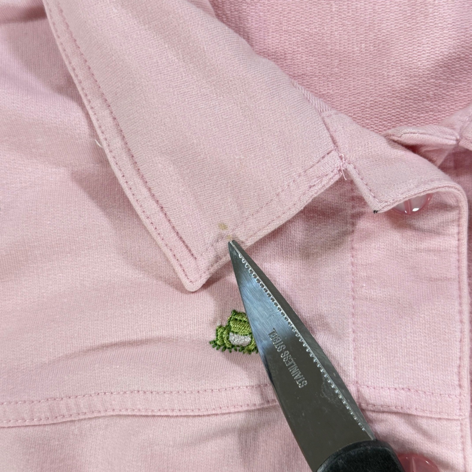 VTG Links Frog Embroidered Vest Womens L Pink Cottagecore Whimsical Sweatshirt L