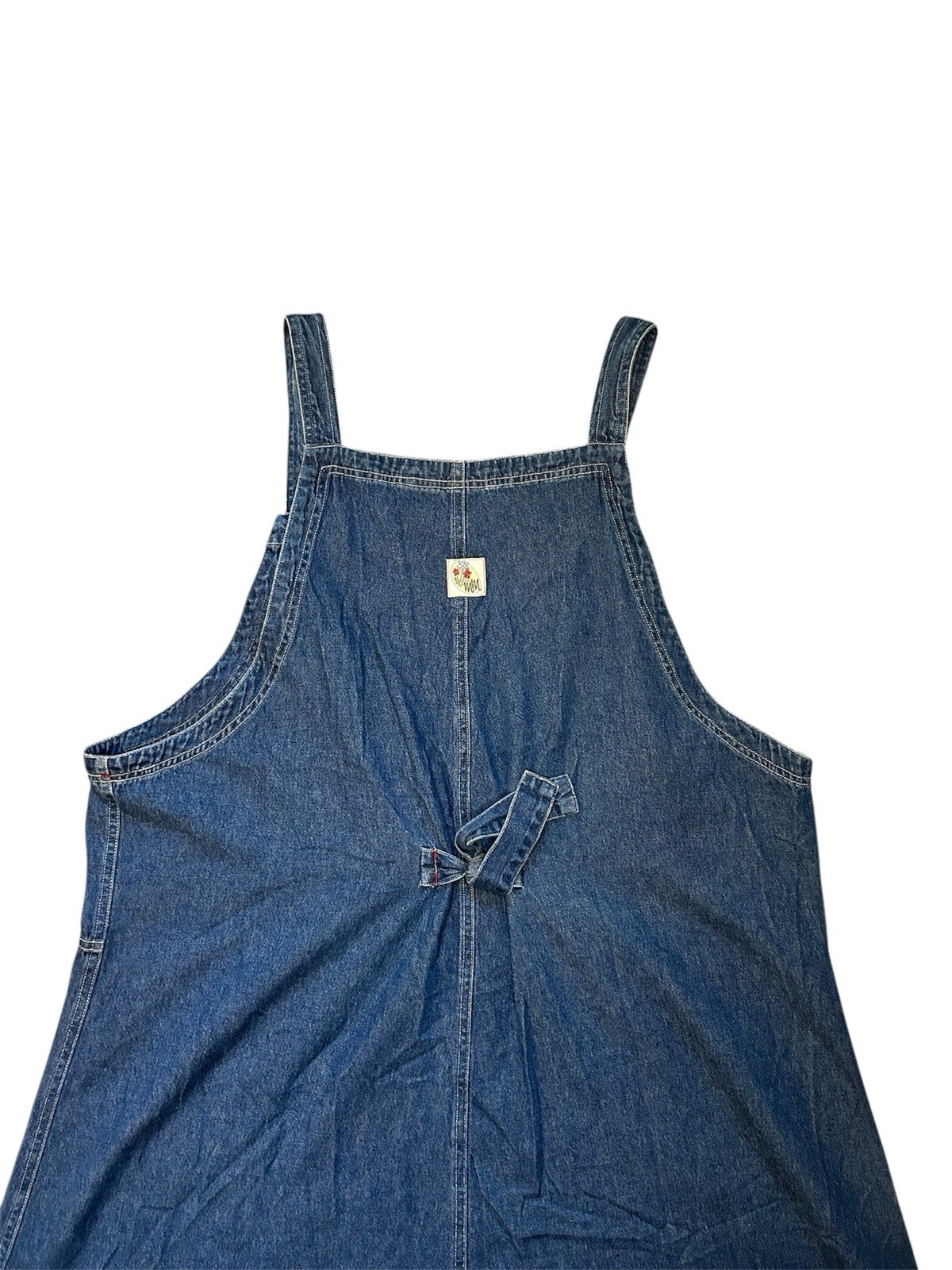 Vtg Disney Store Embroidered Mickey Minnie Denim Overall Dress Approx 18-20W*