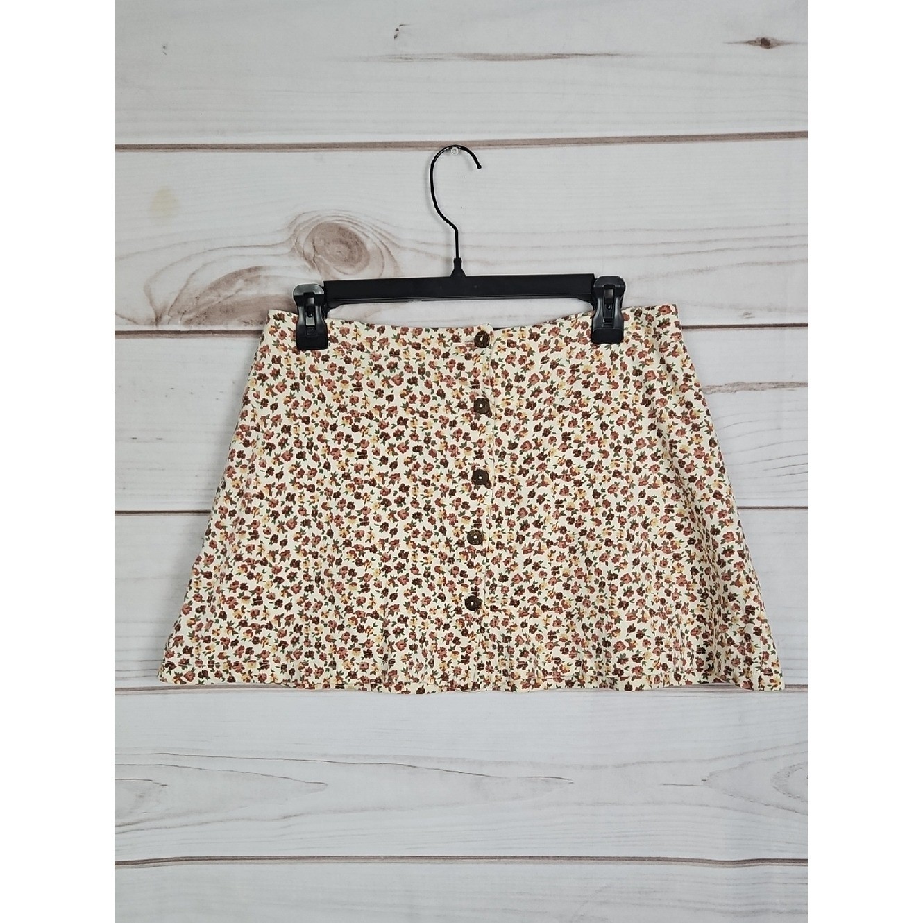 Vintage 90s Contempo Casuals Ditsy Floral Button Front Mini Skirt Women’s Small