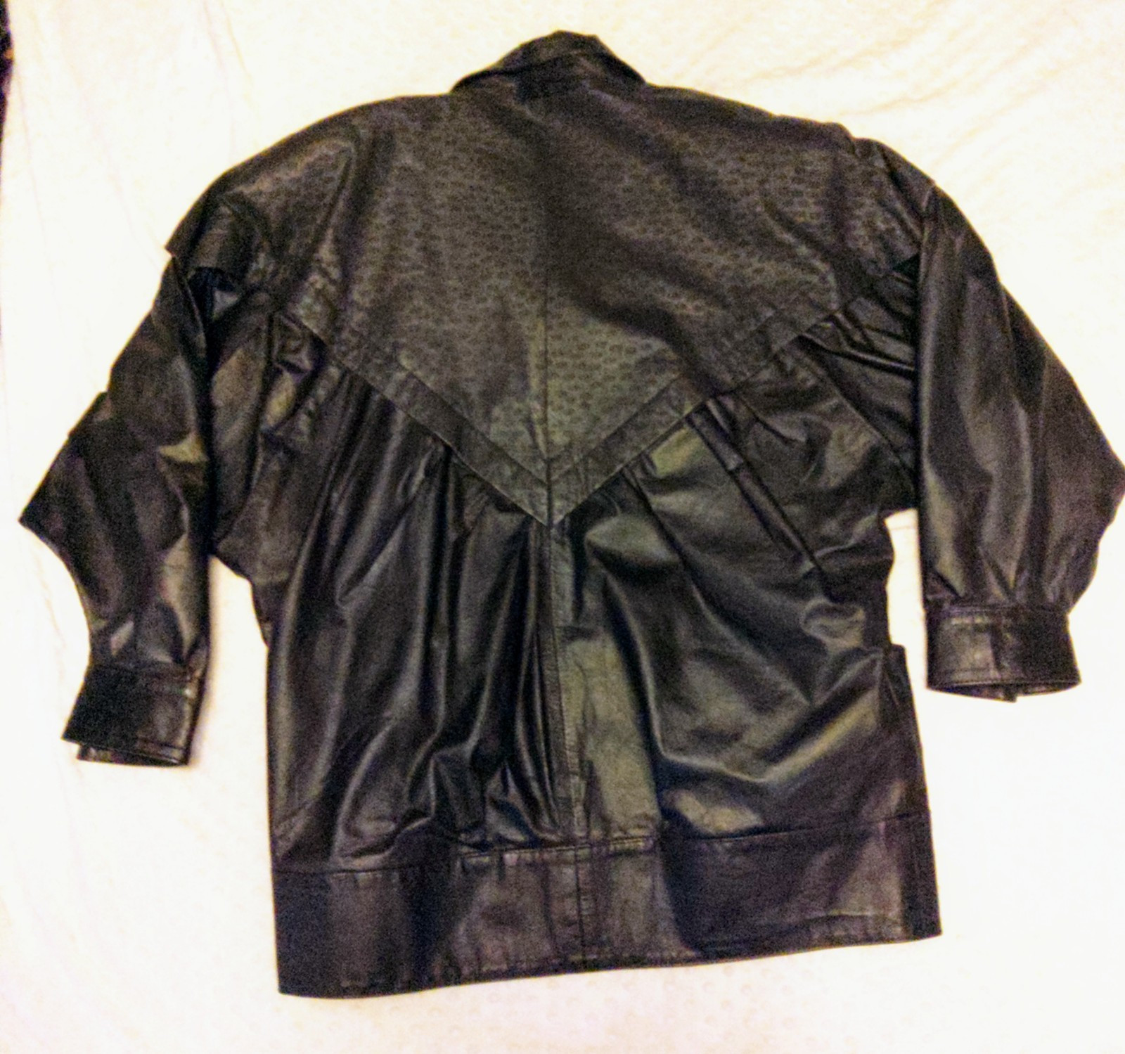 Glampier Womens Leather 80s Jacket Leopard Print Black Small Bomber Biker Rocker