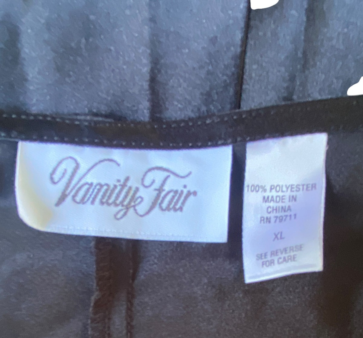 Vintage Lingerie Teddy Romper Step In Vanity Fair Playsuit Glossy Black XL Tags
