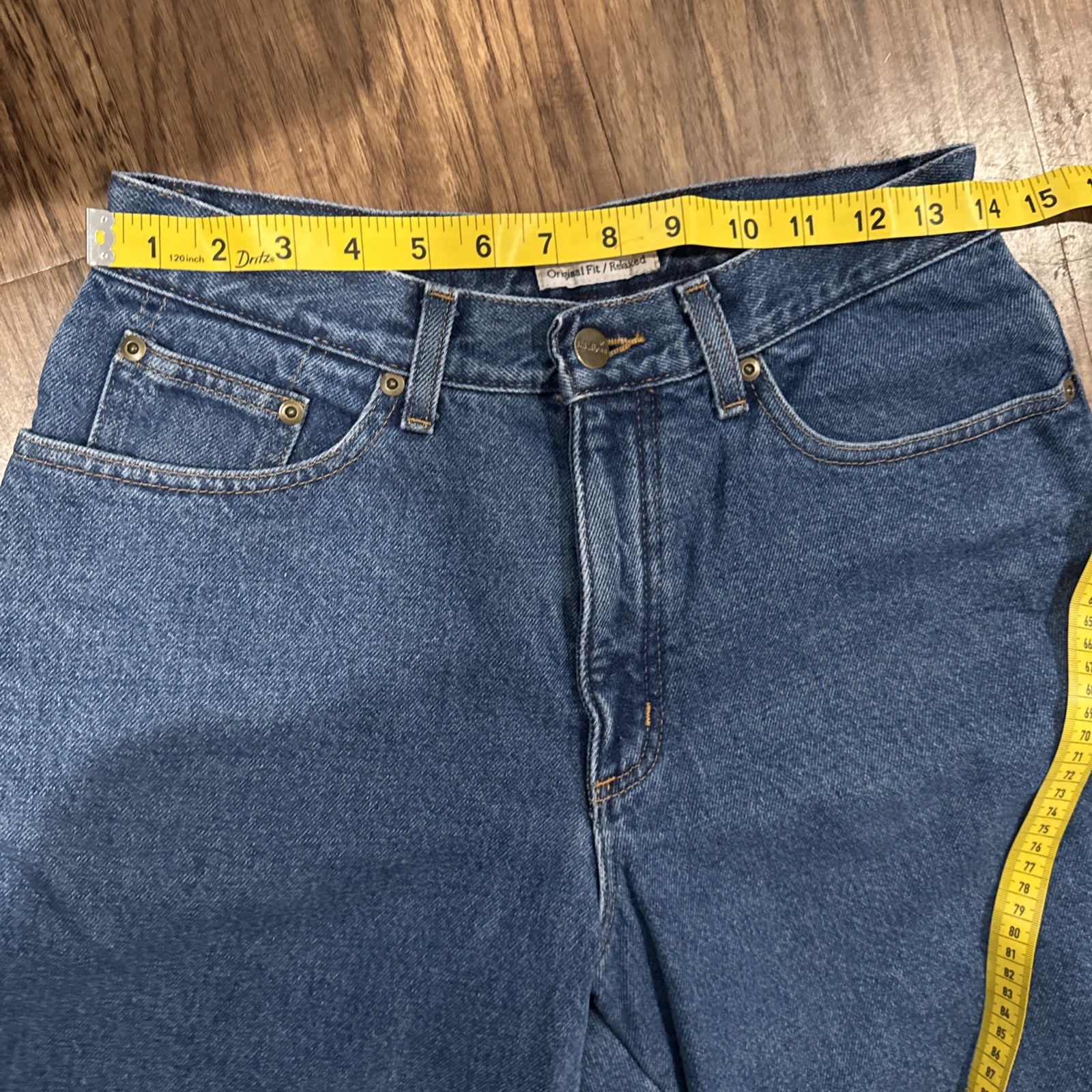 Vintage LL Bean Fleece Lined Jeans Size 8 Reg Relaxed Fit Medium Wash