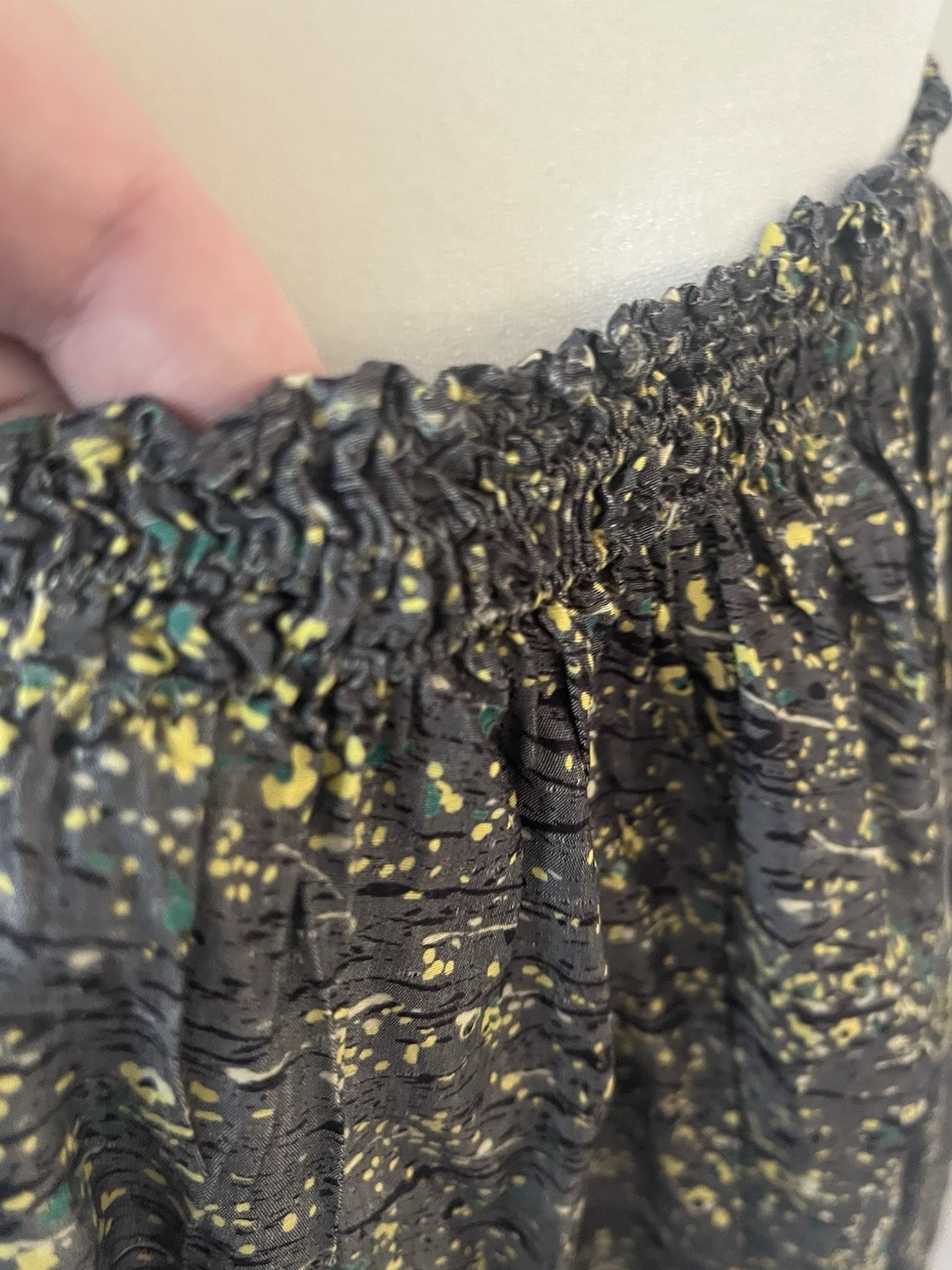 Very Pretty Vintage 1940’s-50’s Gray Silk Skirt