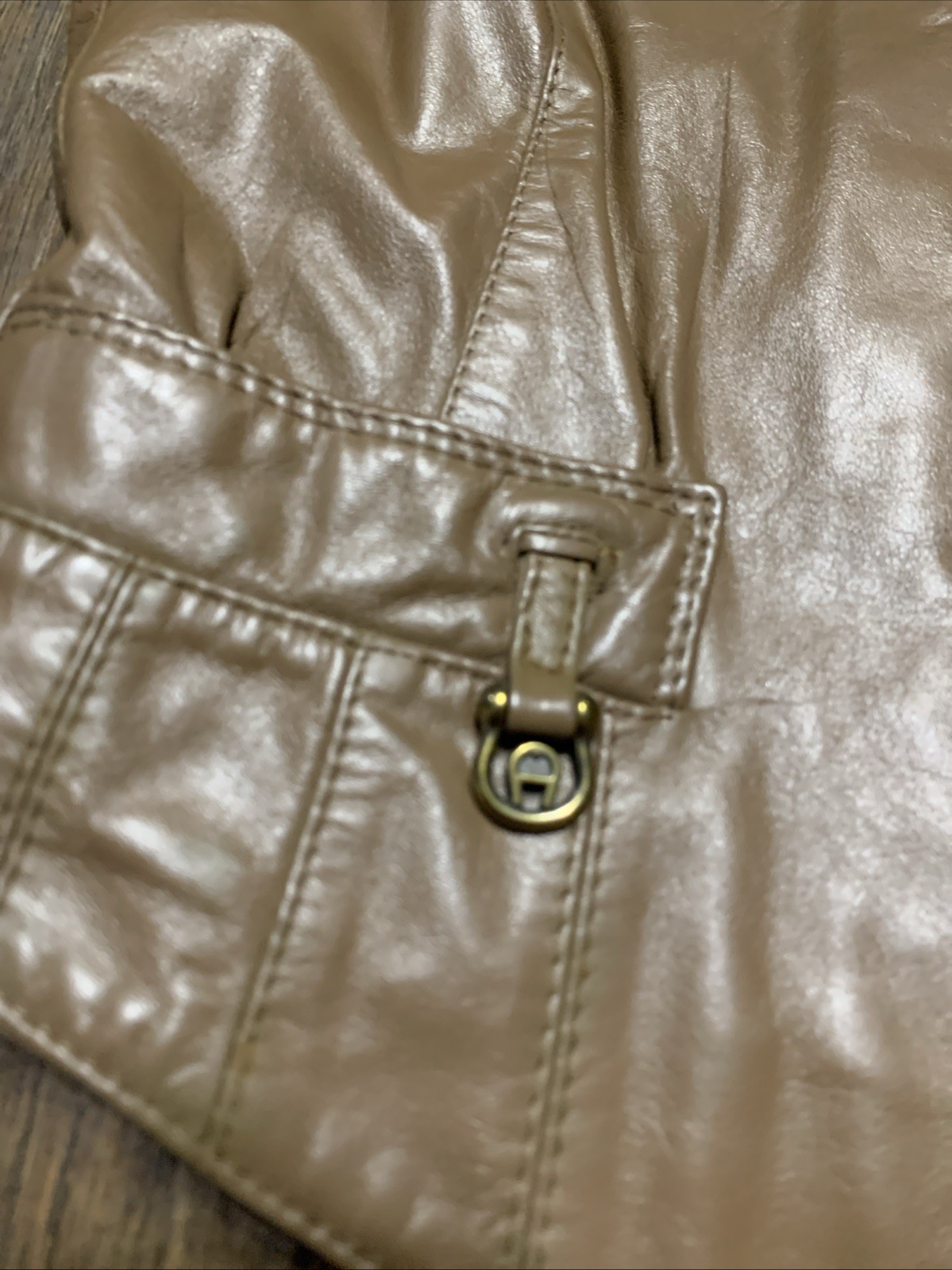 VTG Etienne Aigner 70s 80s Leather Vest Size 8 Hong Kong Disco City Wear Shaft