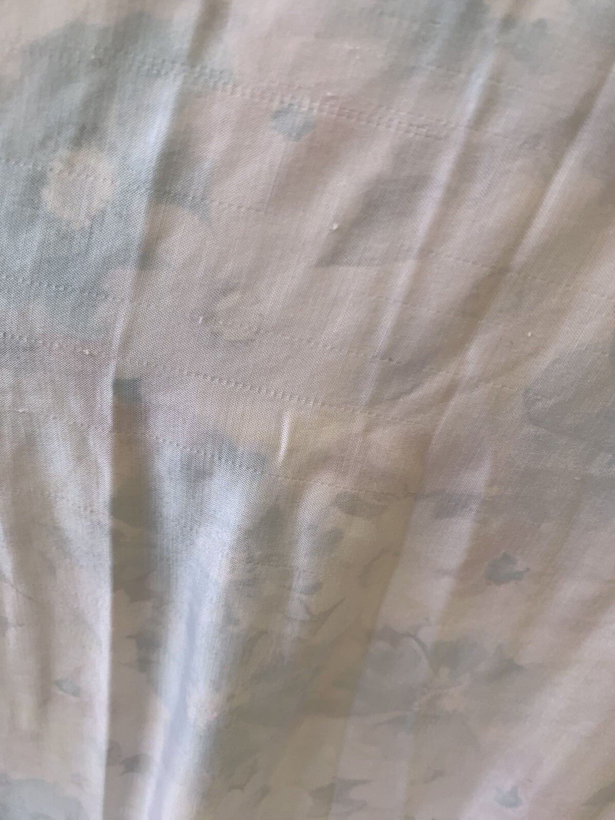 VTG Prairie Cottage Romantic Farmhouse Blue Long Nightgown Lace Corhan Floral