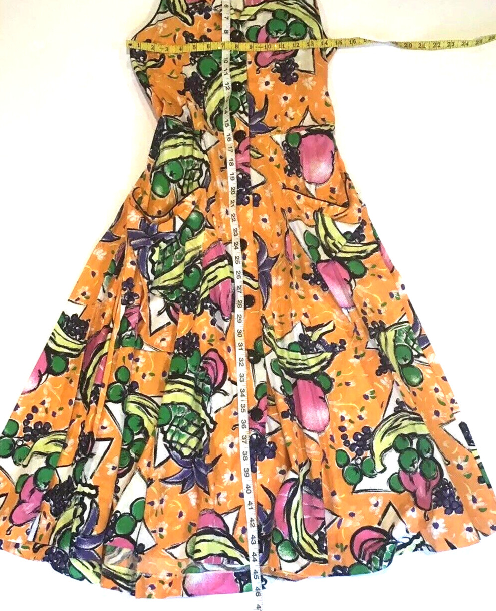 Prestige De Chofflet French Tea Peasant Sleeveless Shirt Dress 1980s Vintage
