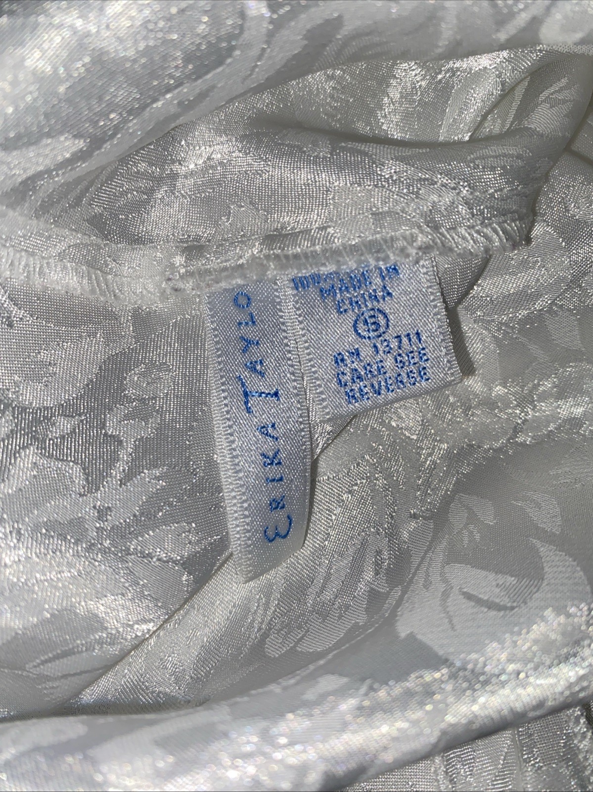 Erika Taylor Vintage Lingerie Nightgown White Small USA Made