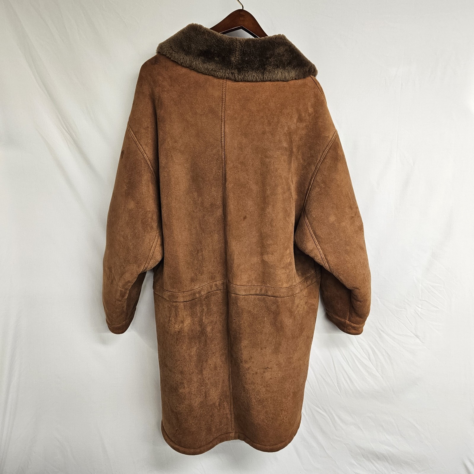Knight Of New Zealand Vintage Shearling Tailors Luxury Jacket Coat Size 44 70s
