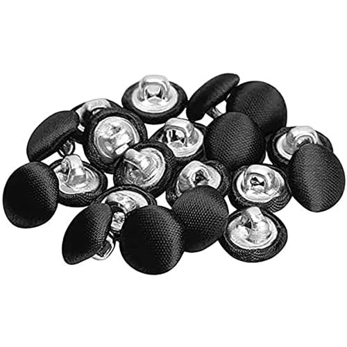 20 Pcs Satin Covered Metal Shank Buttons Cloth Buttons for Wedding Dress