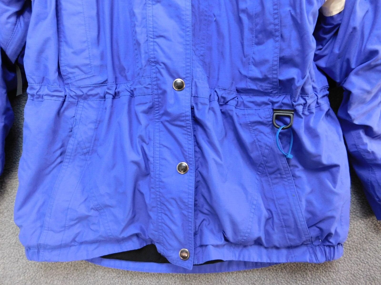 Womens Vintage Roffe Ski Jacket Winter Hooded Waterproof Breathable~Size 12 Blue