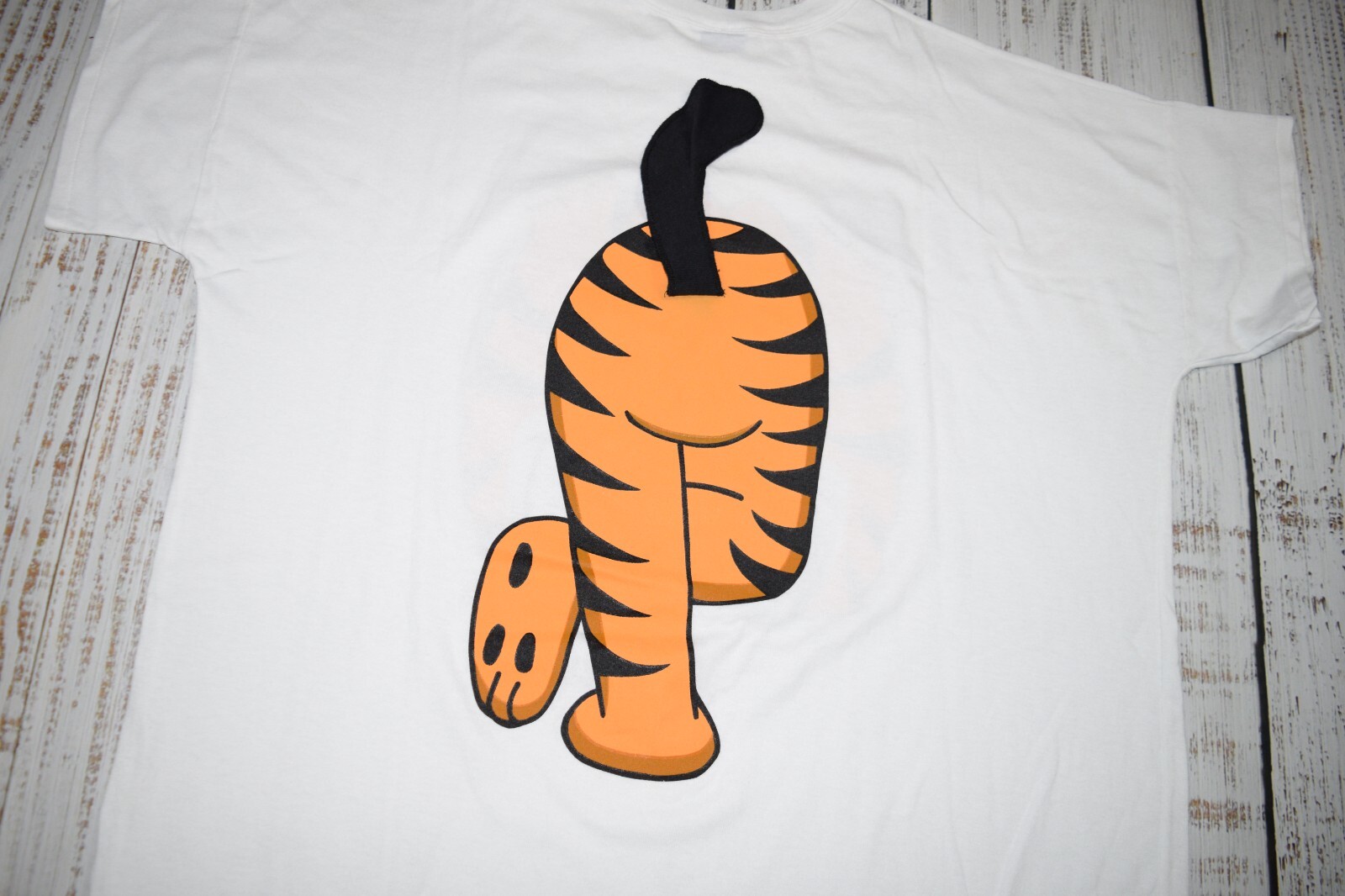 VINTAGE 90S FLIRTS TIGER 3D PRINT 2-SIDED SLEEPING SHIRT ONE SIZE RARE WOMENS OS