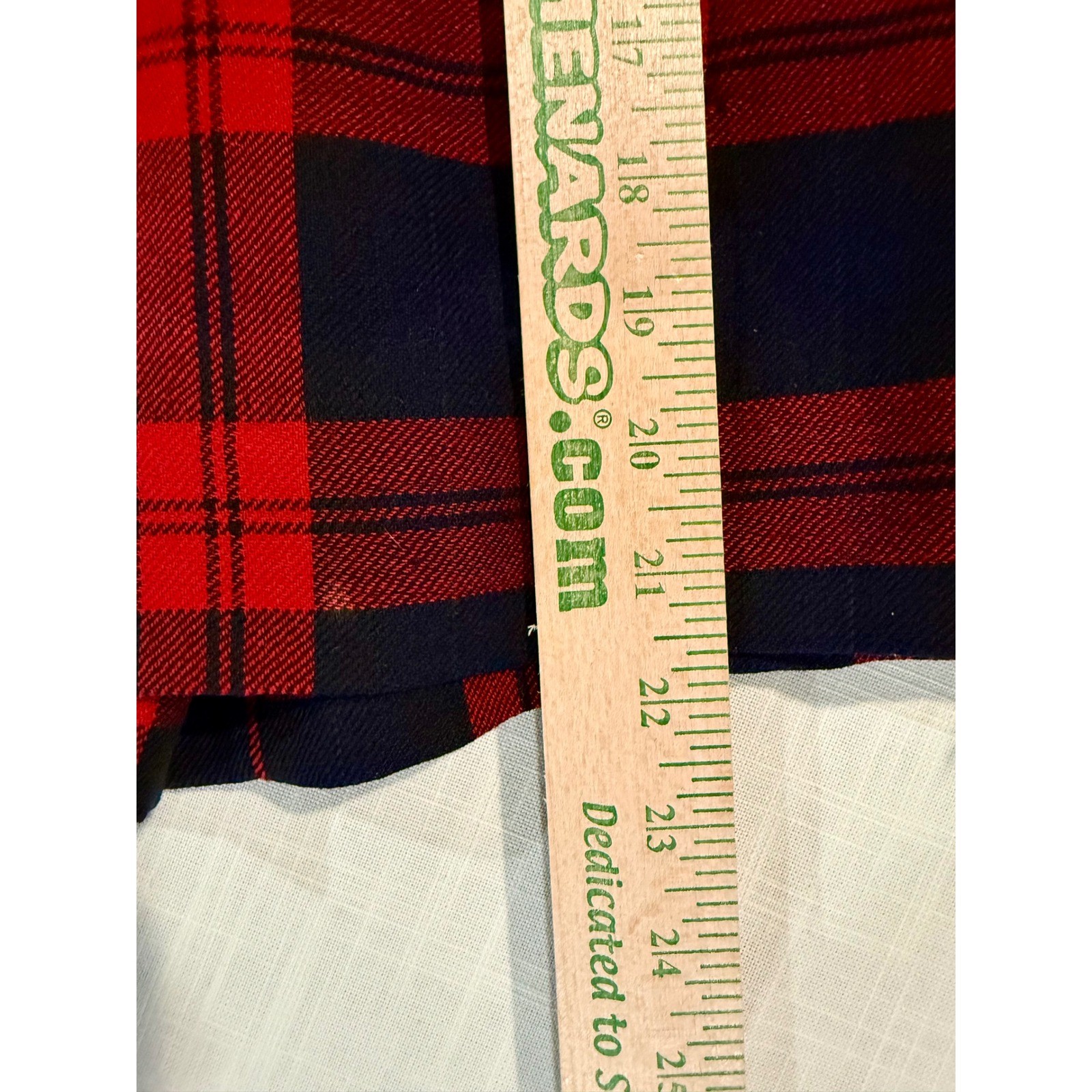 Vintage Abercrombie & Fitch Florence Walsh Plaid Fringe Kilt Skort Red
