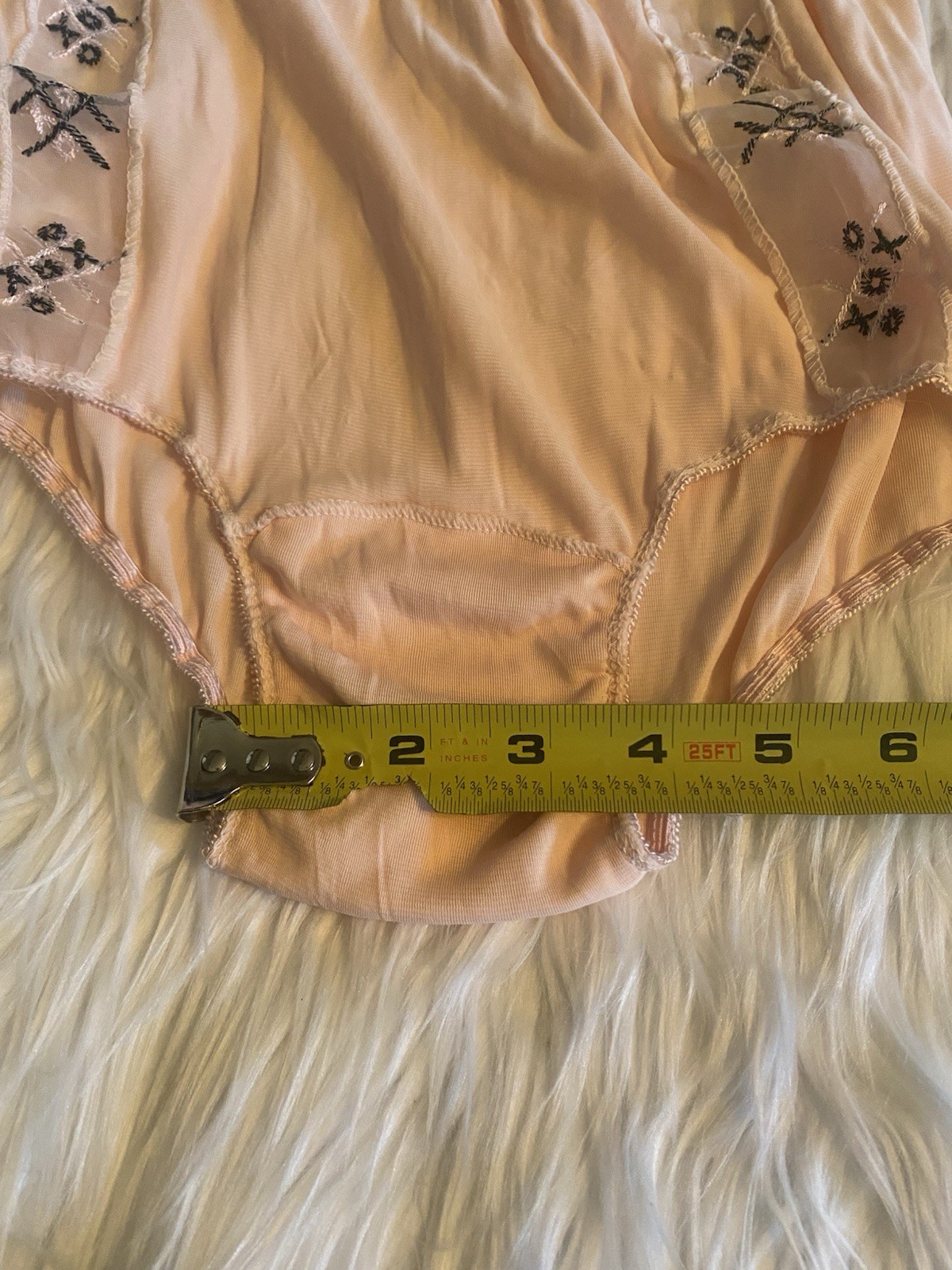 Vintage Stunning 50’s nylon panties Granny High Waist Nylon Underwear Size 6