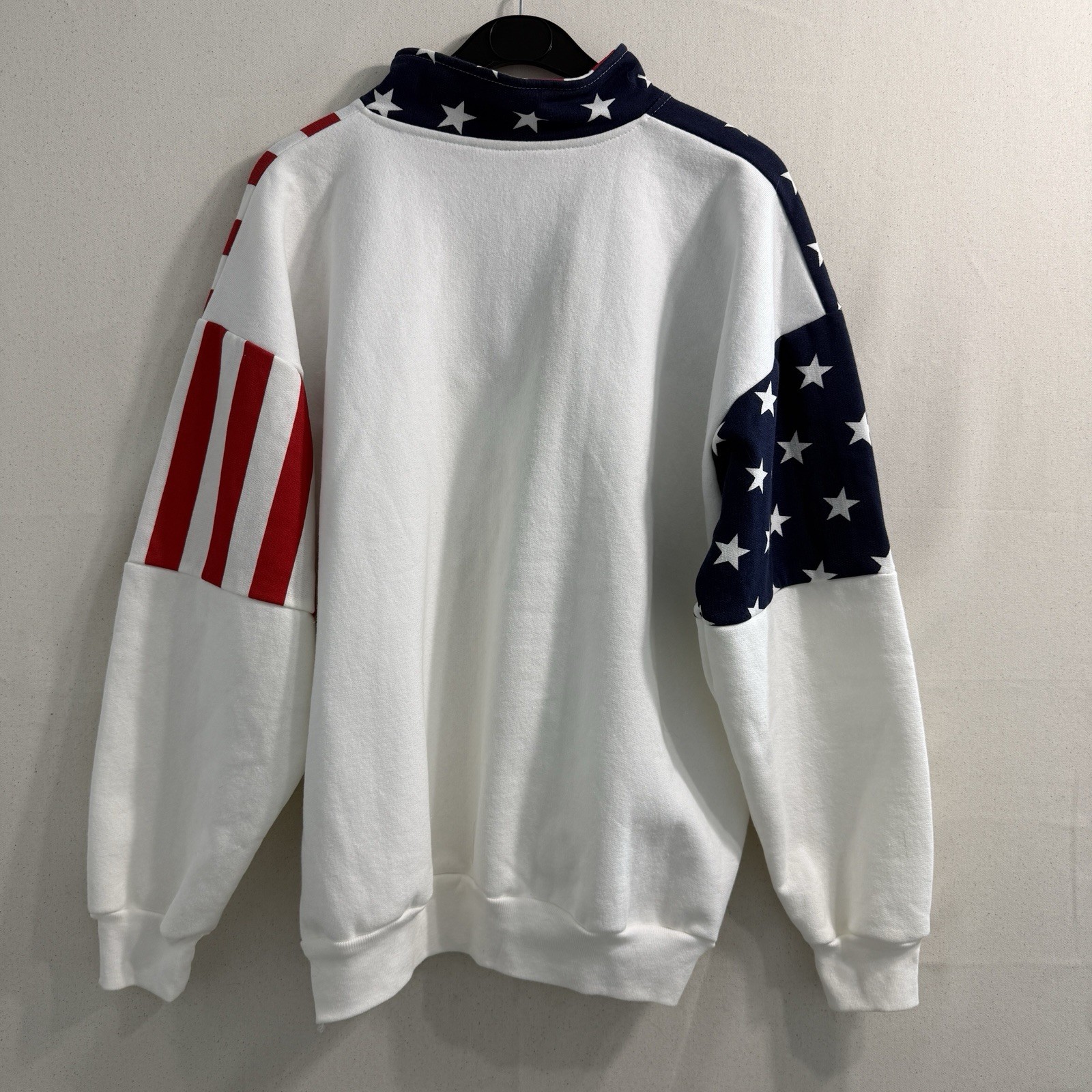 Vintage ESY Sport Wear USA Flag Women’s Sweatshirt Medium Patriotic