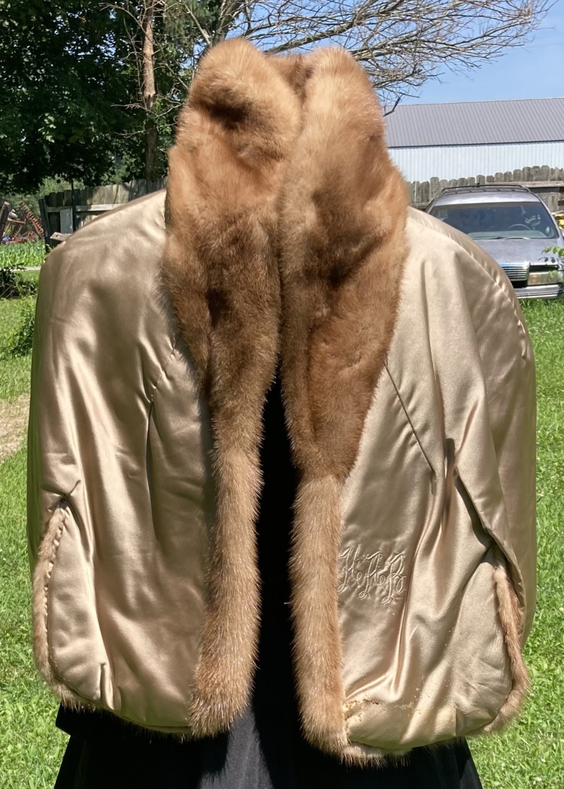 GUC Vtg 1950s Champagne Sable Fur Stole Shawl Jones Fur Service NC & W.VA