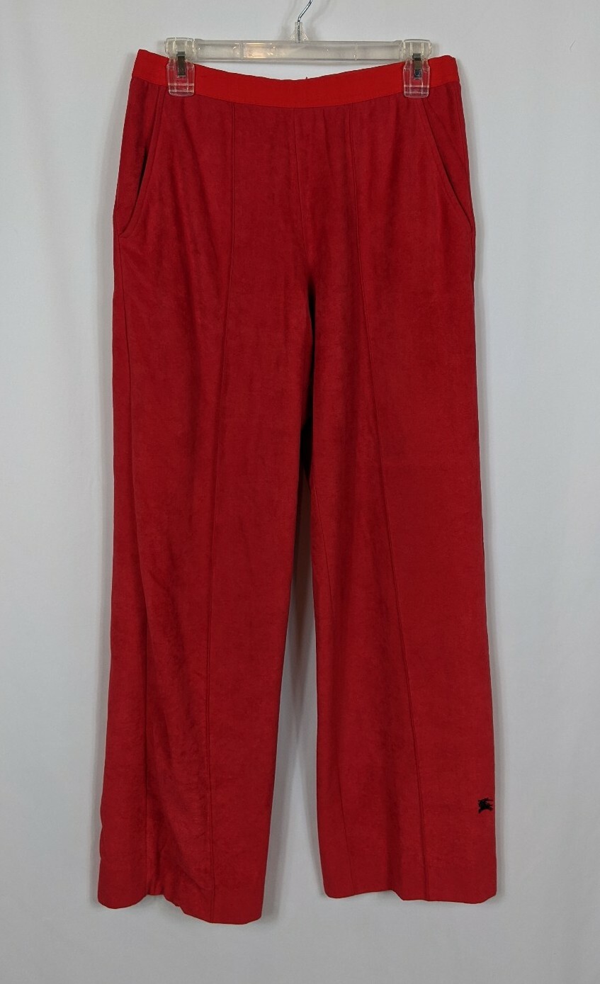 Burberry Vintage 70s Burberrys Red Pull On Pants Trousers Size 32 / 29 in waist
