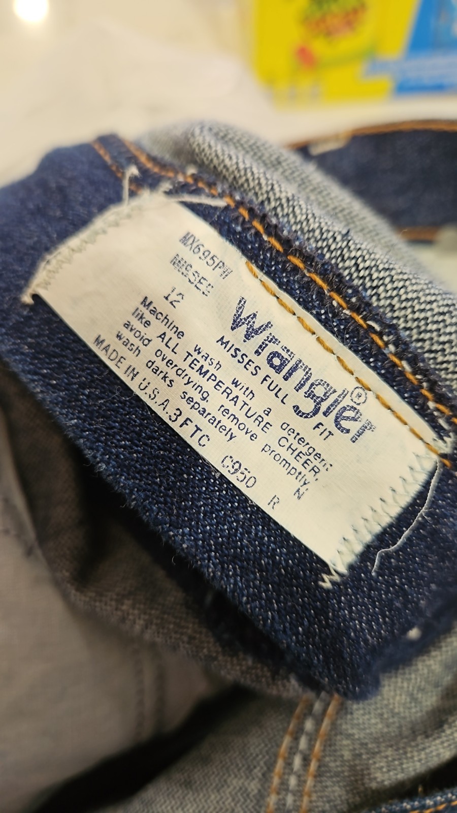 Vintage Wrangler Denim Jeans Womens Size 12 Made in USA No Fault Jean