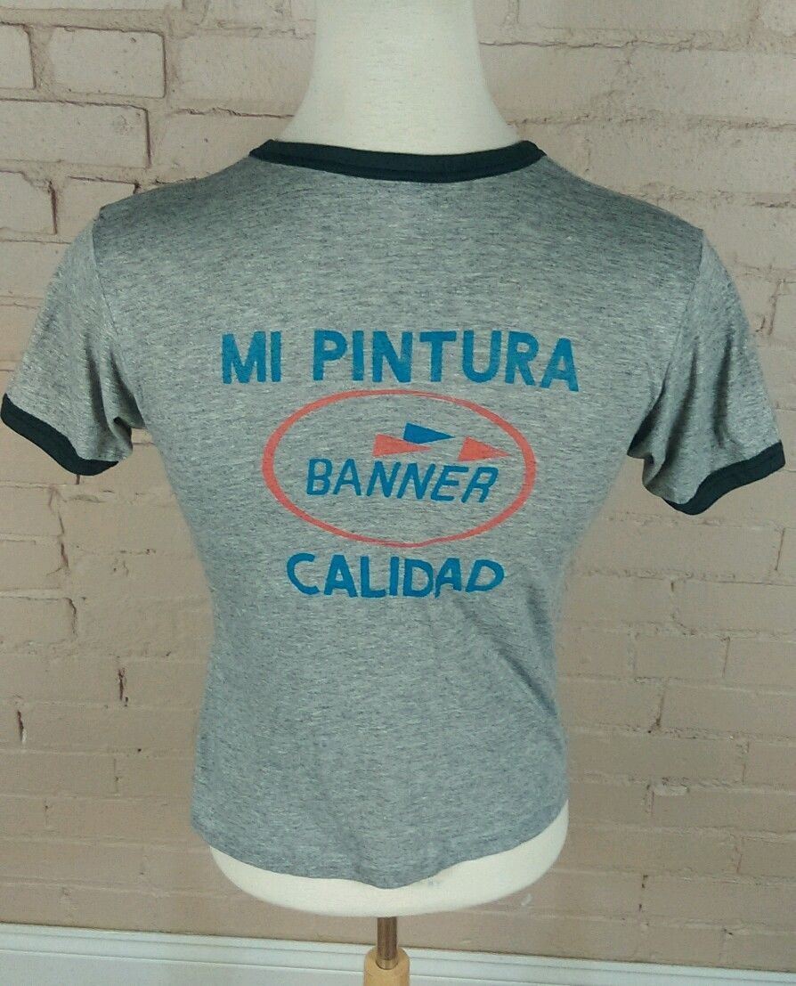 Vintage 80s Paper Thin Construction Contractor Tools Ringer T Shirt M motorcycle