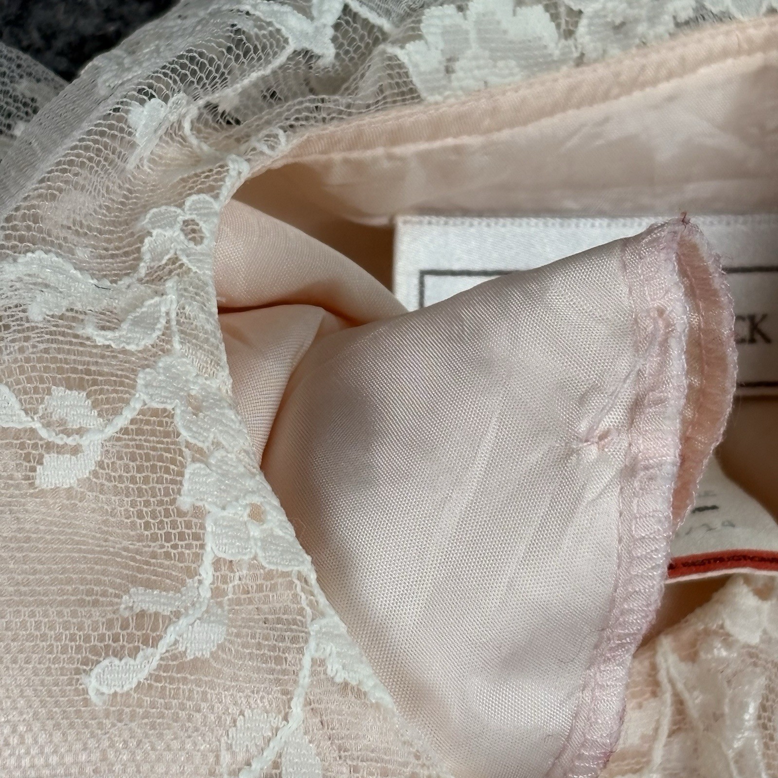 VTG 80’s Jessica McClintock Blouse 8 Pink Lace Pearl Buttons Victorian Cottage