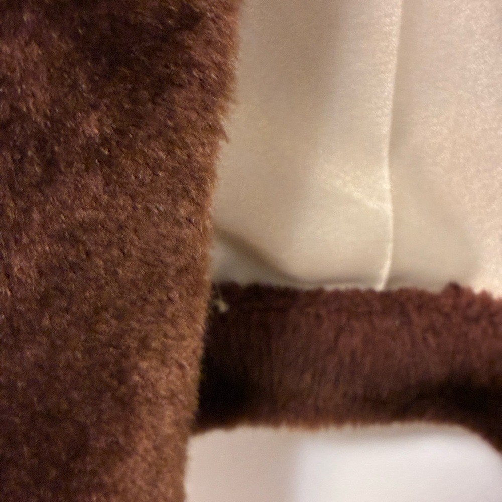 EUC Vintage Plush Brown Faux Fur Coat Small