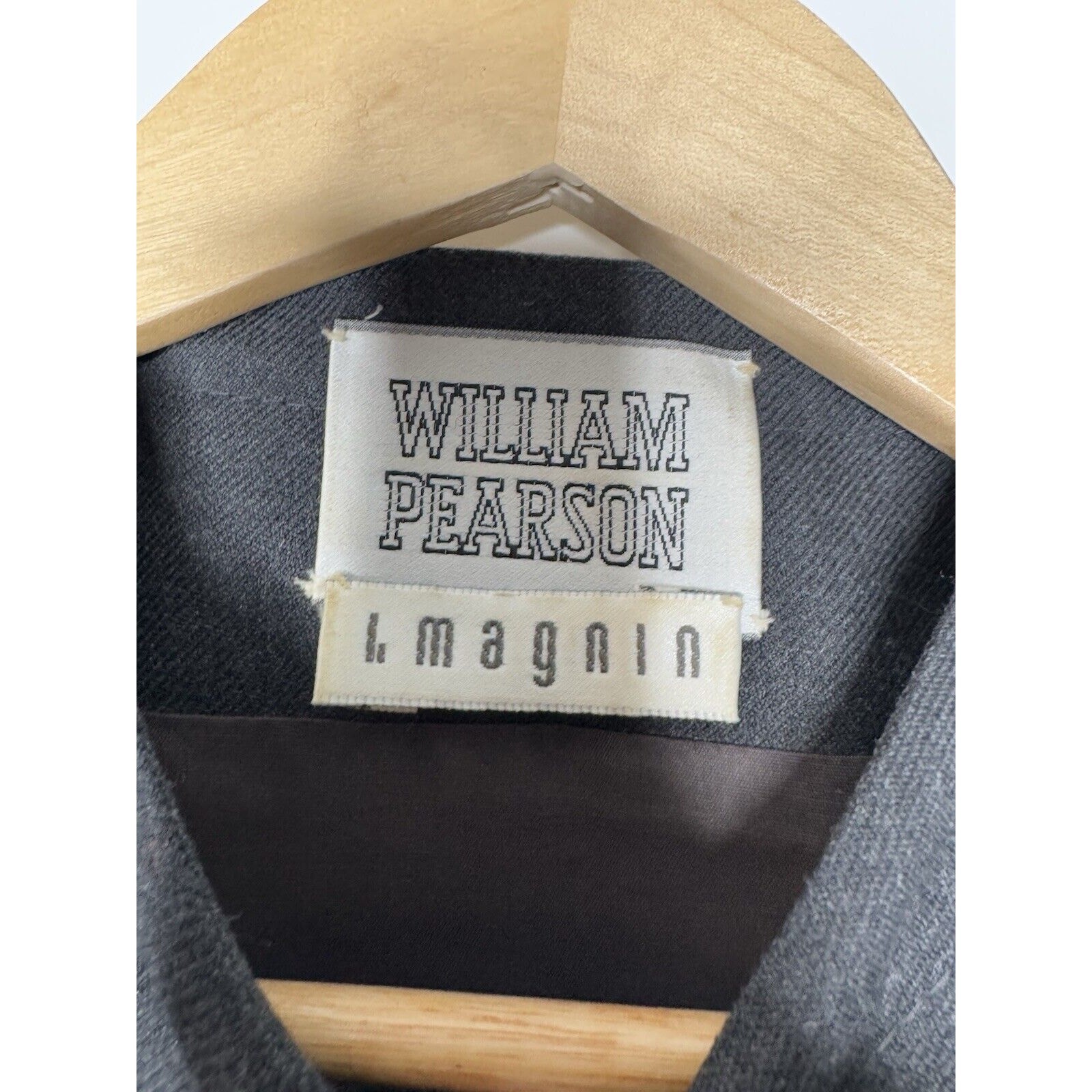 Vintage William Pearson Size 4 Wool Coat Button Jacket Long Peacoat Magnin Grey