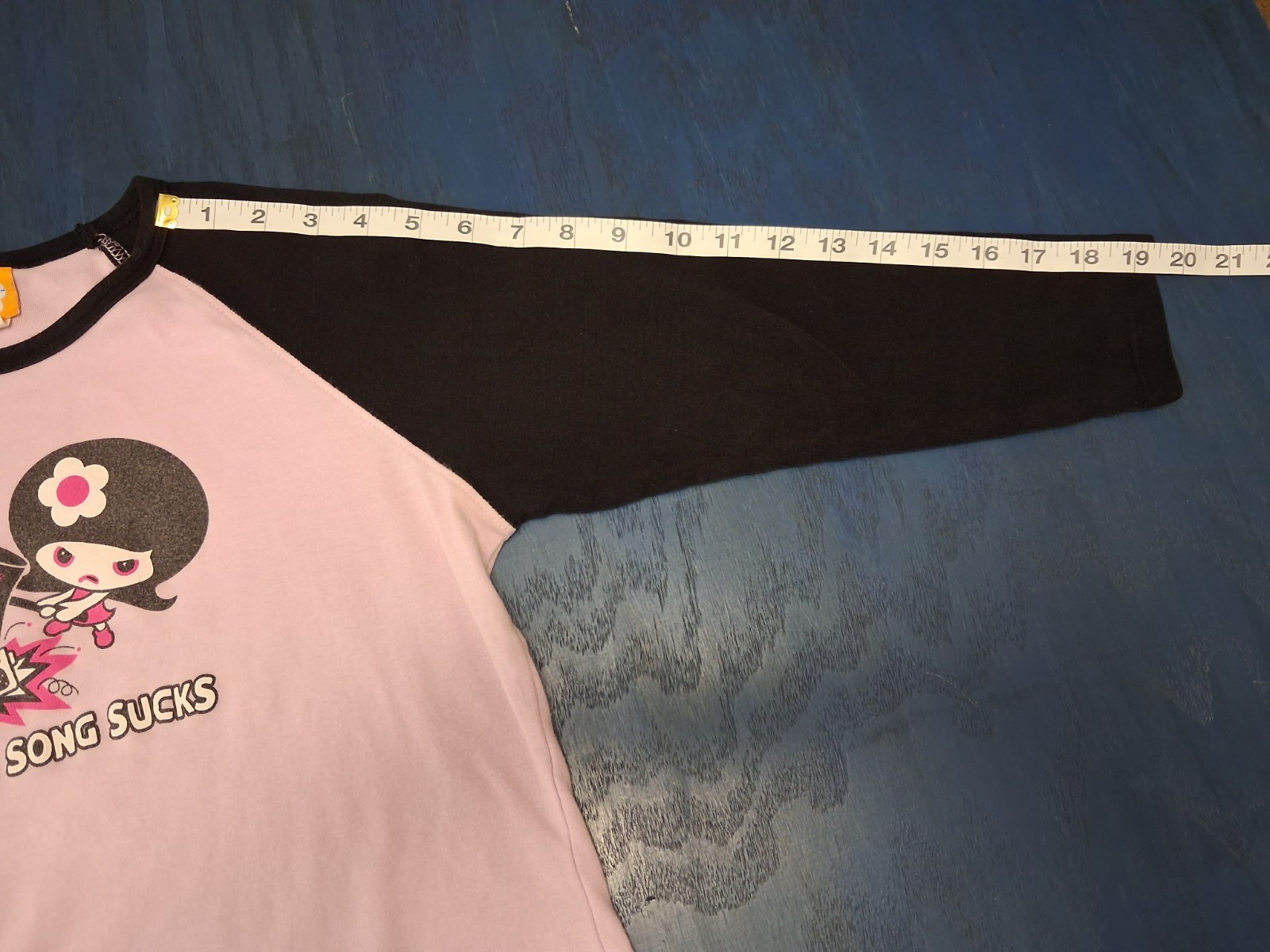 VTG Y2K Oopsy Daisy Cosmic Debris Raglan Pink This Song Sucks Gora X Medium