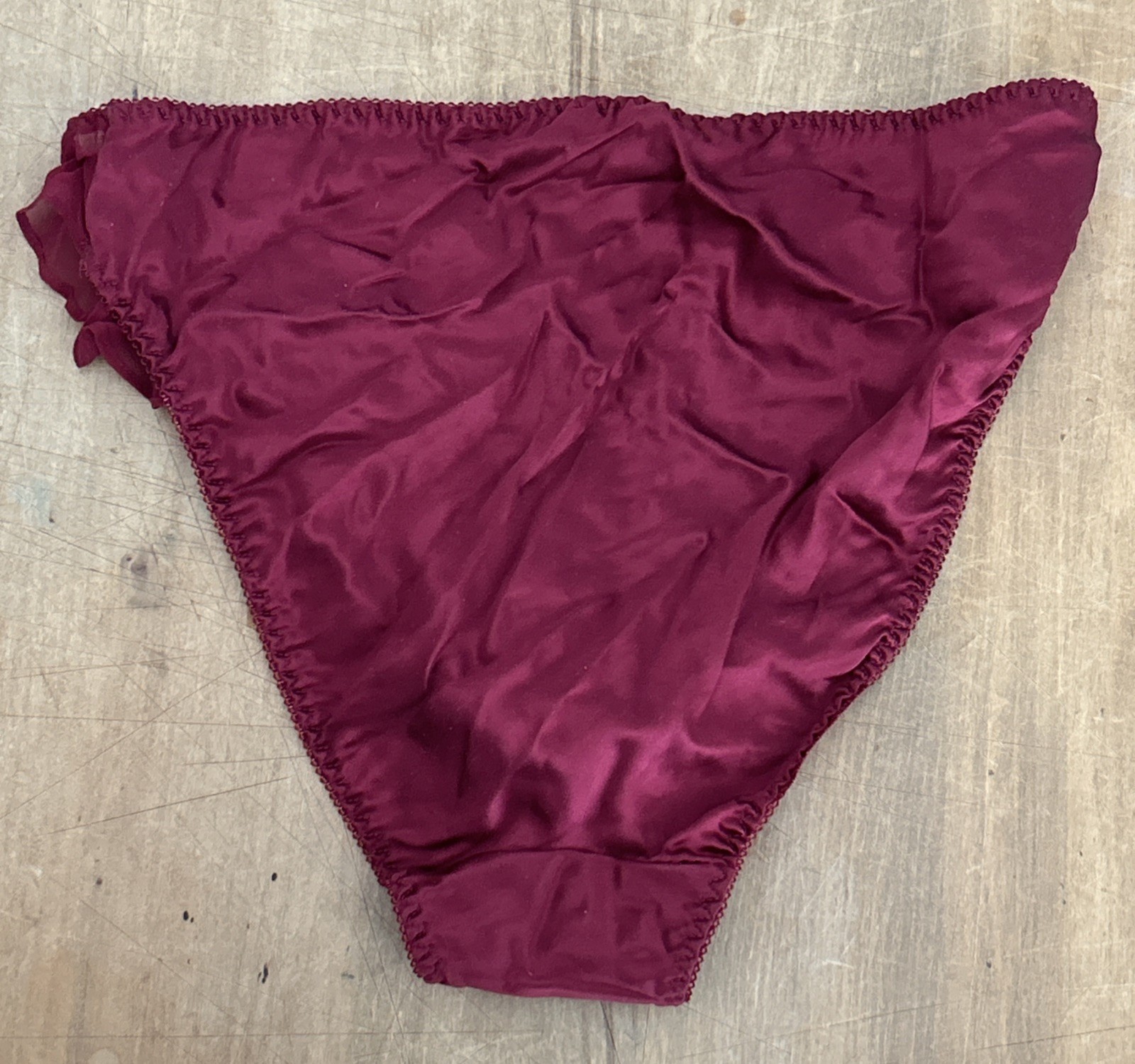 Victoria Secret Silk SATIN PANTIES M/6 NEEDS NEW ELASTIC Crown Gold Label