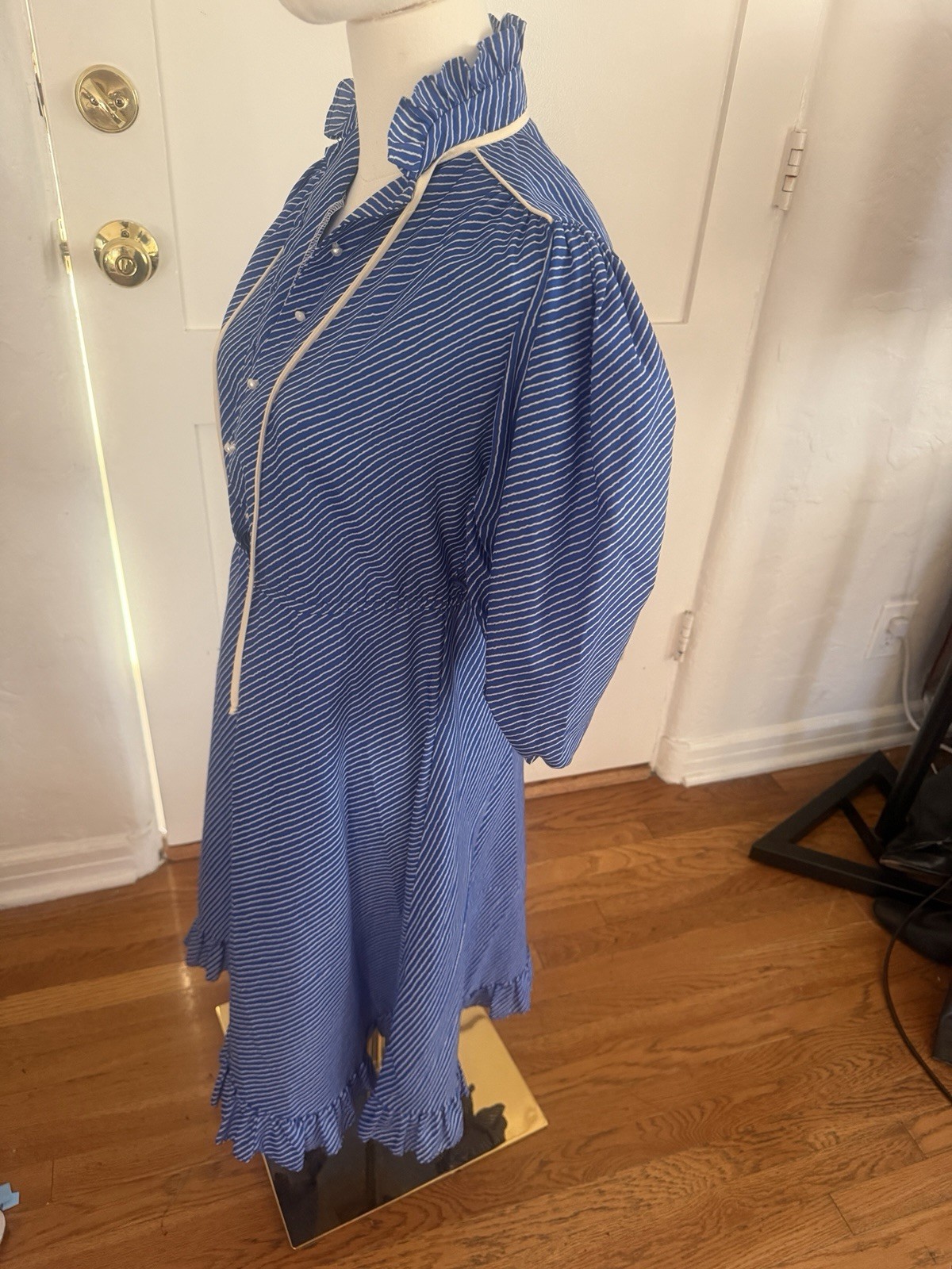 1970s blue dress