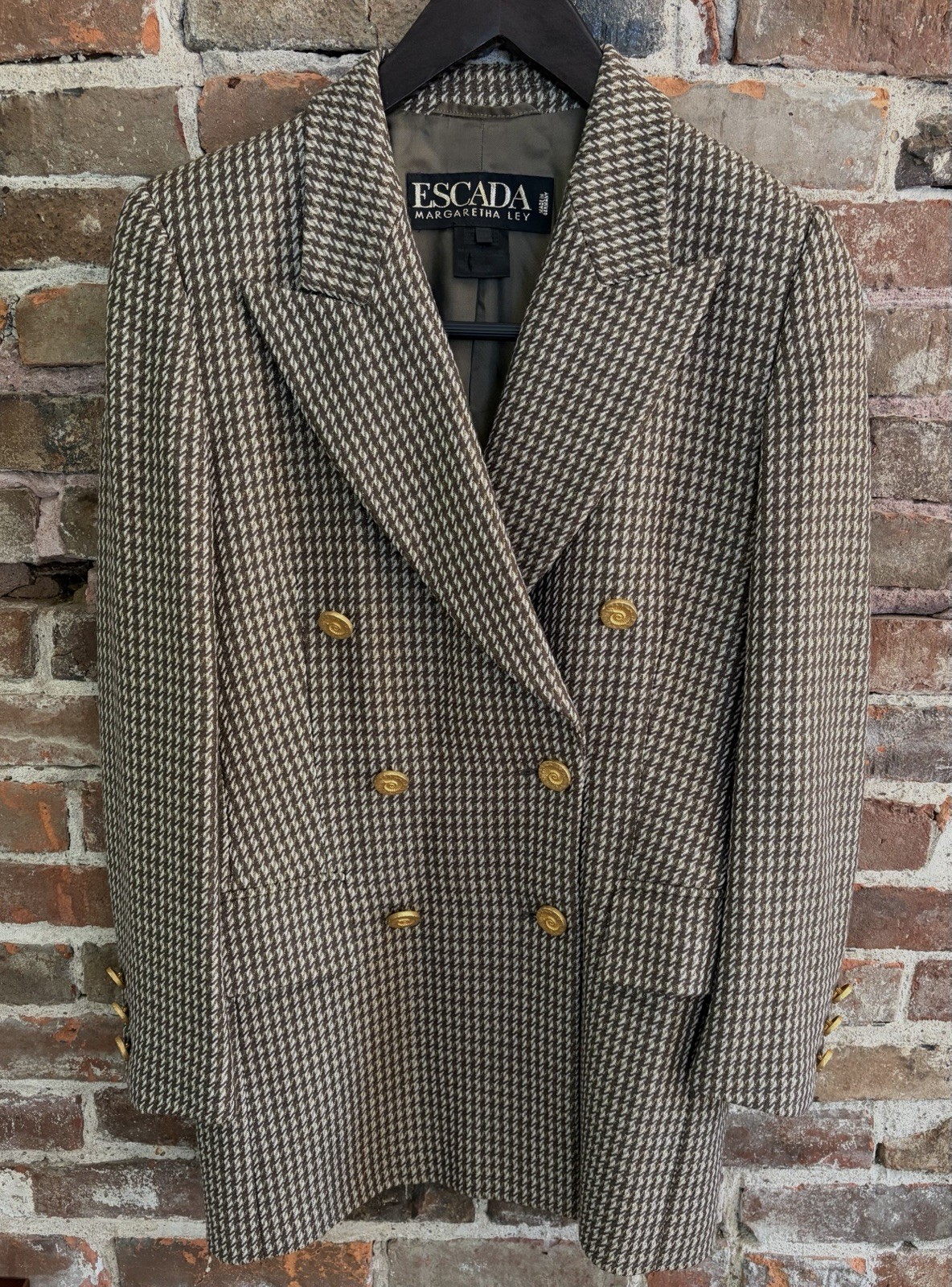 Vintage Escada Margaretha Ley Wool Blend Blazer Size 36